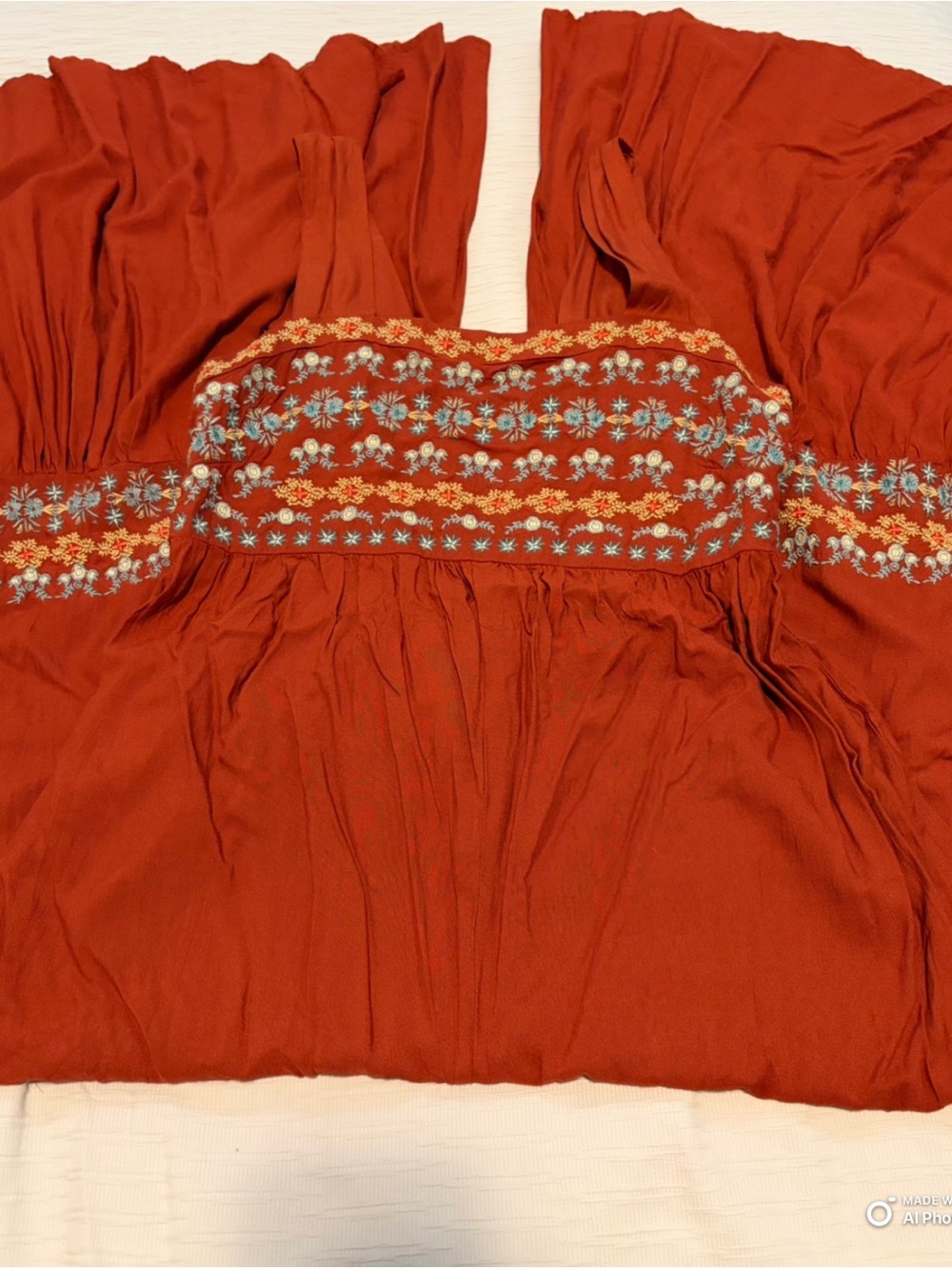 Natural Life - Burnt Orange Romper/Jumpsuit with Bell Legged Crop